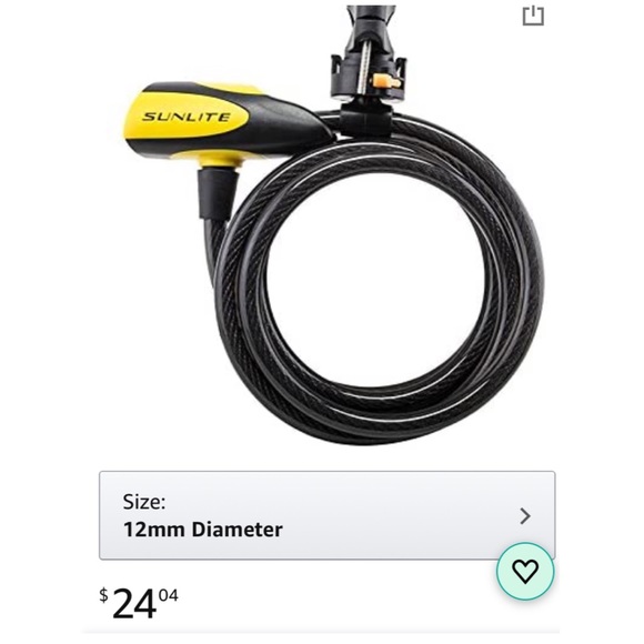 Sunlite Defender D1 Key Coil Cable Lock - Picture 2 of 4